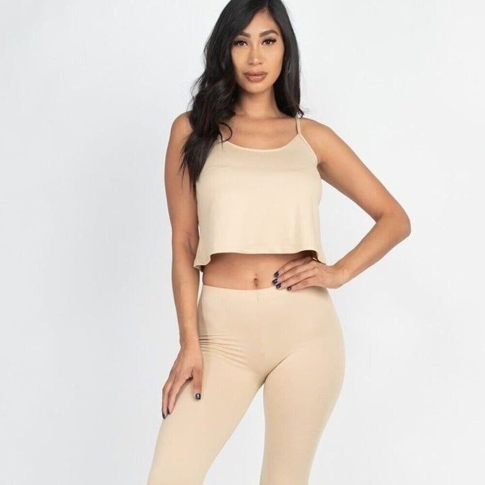 Capella New Set of Leggings & Cami Top - Safari, Size Large